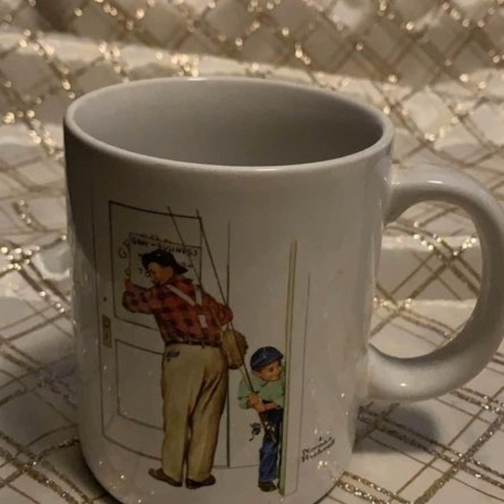 Closed for Business by Norman Rockwell mug